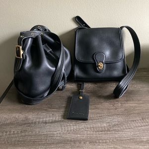 Lot of Vintage Coach Lula’s Legacy, Shelburne & Vintage Coach Luggage Tag Black